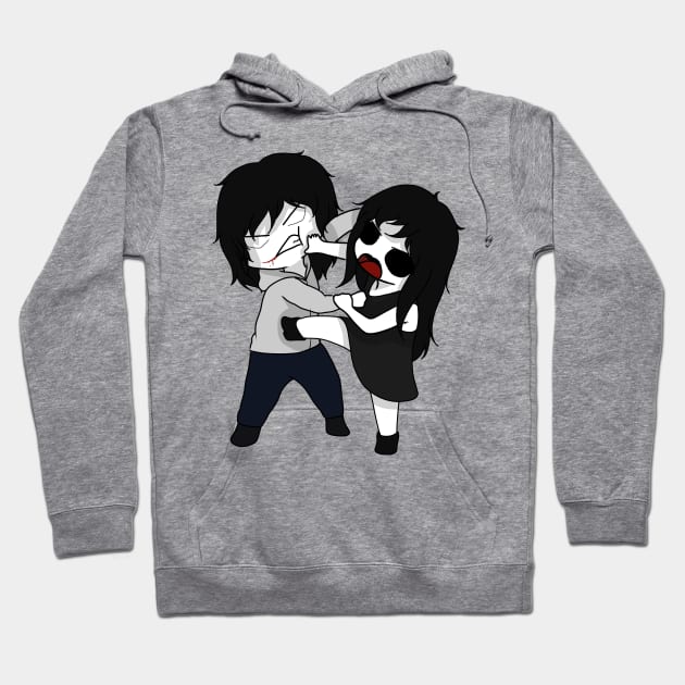 creepypasta jeff vs jane chibi Hoodie by LillyTheChibi